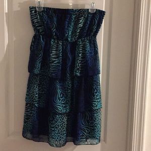 Dots Blue cheetah Dress